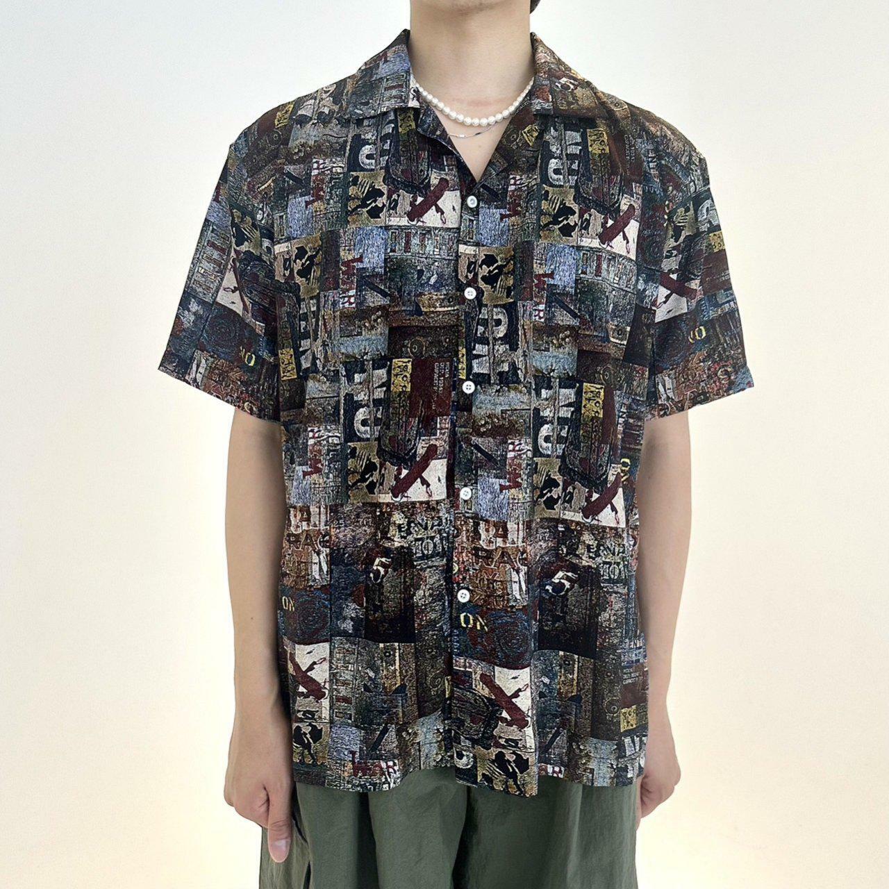 拼圖短袖恤衫 BY ATTENTION-002S