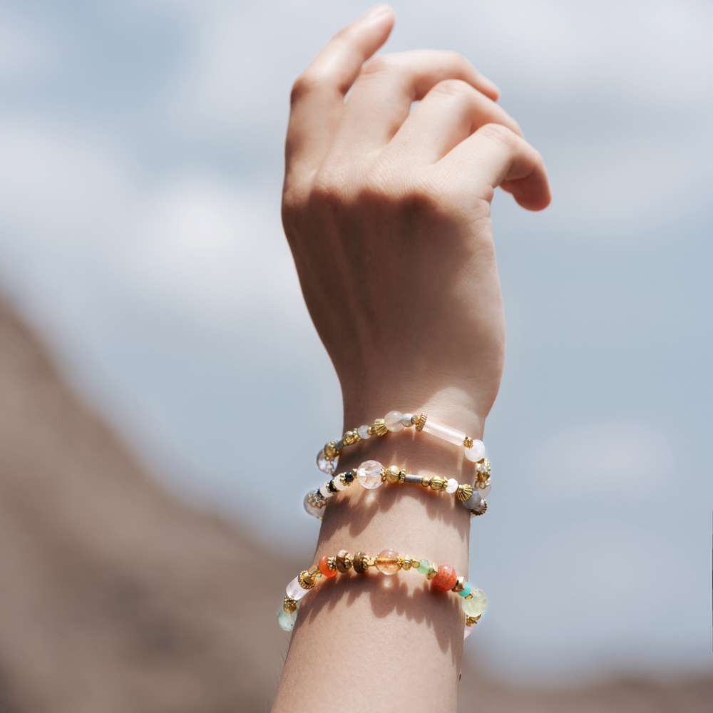 自由冰心｜白玉髓白月光漢白玉雙圈手鍊 C1524