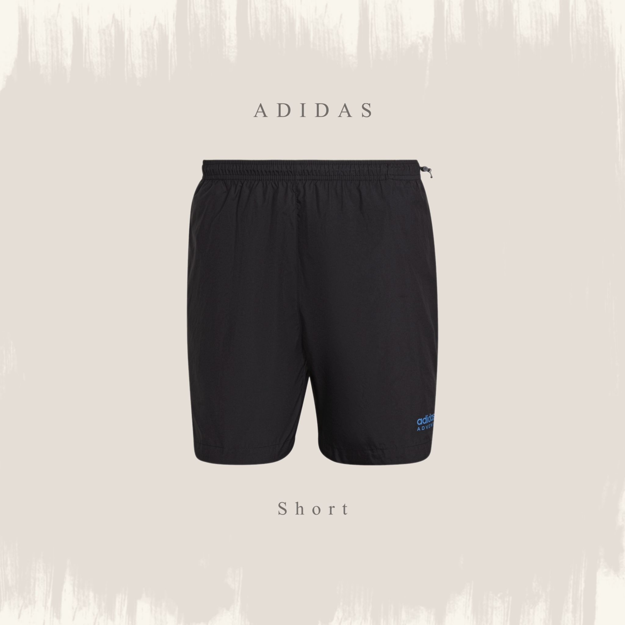 ADIDAS 黑底藍標 游泳短褲 HF4779