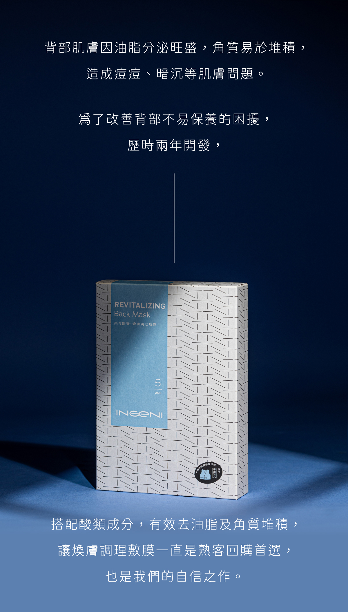 全球首創背部敷膜