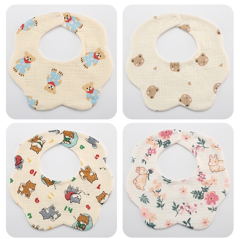 四層紗花瓣圍兜