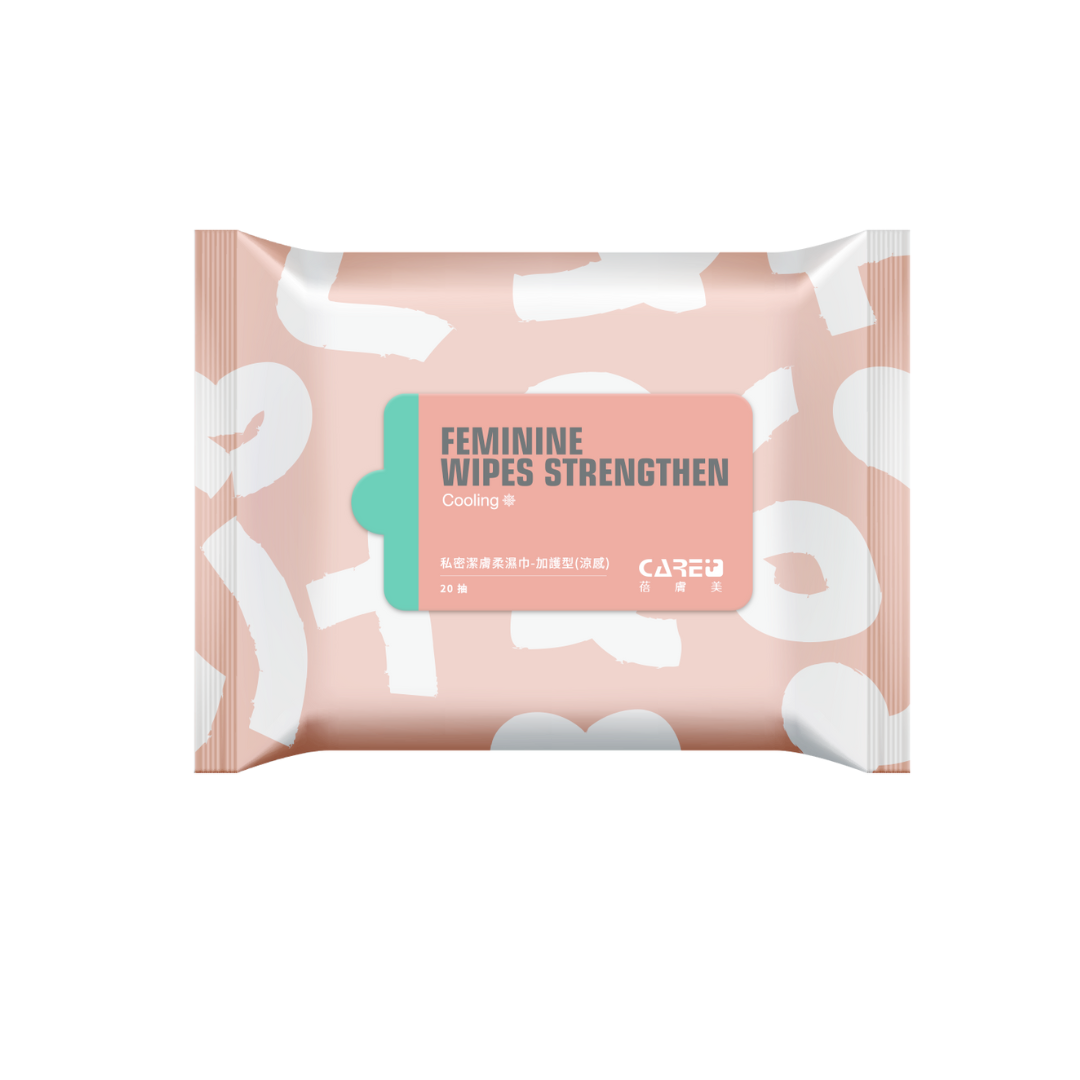 短效品【Care+ 蓓膚美】私密潔膚柔濕巾加護型(涼感) 1入