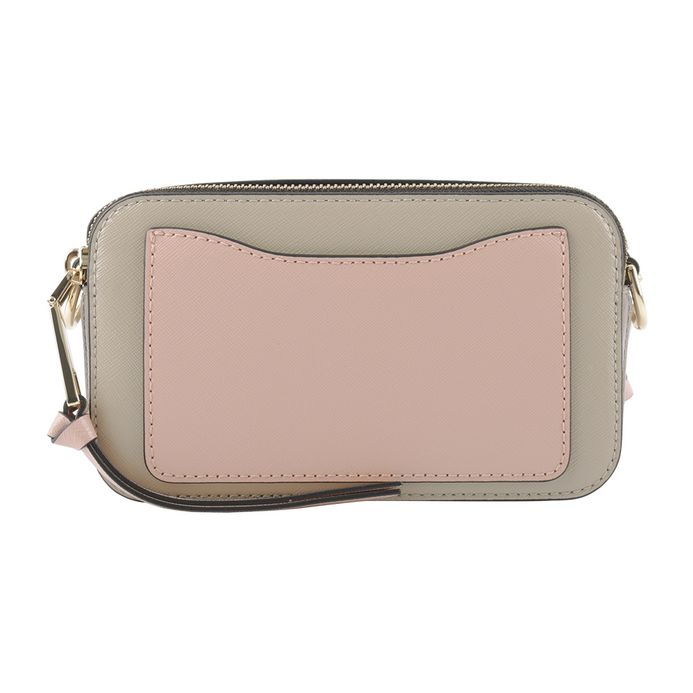 【MARC JACOBS】防刮牛皮撞色Snapshot 相機包(卡其色)