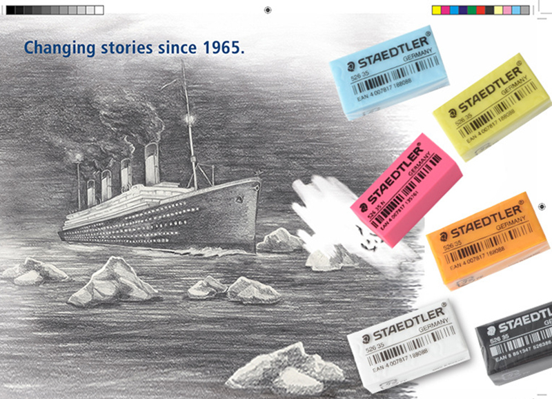 德國STAEDTLER施德樓526 35不含PVC環保擦除乾淨彩色學生橡皮擦 BA425