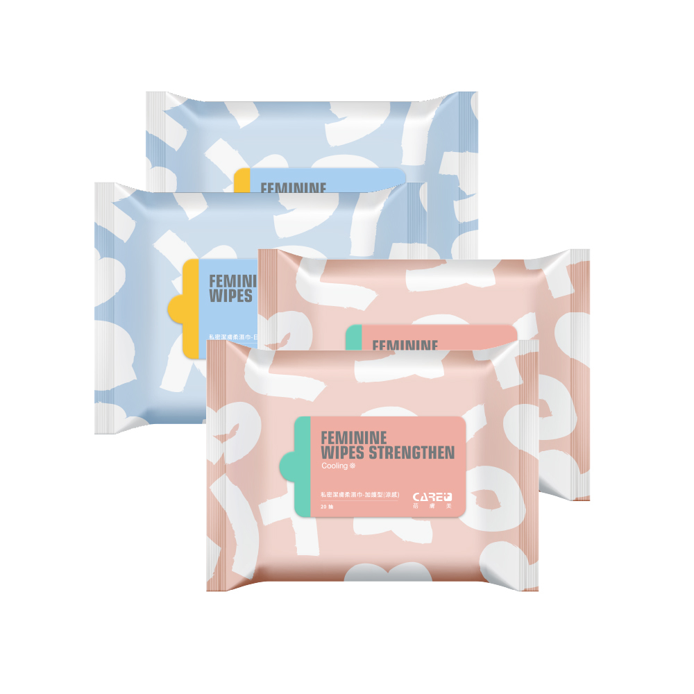 短效品【Care+ 蓓膚美】私密潔膚柔濕巾 經典4入組