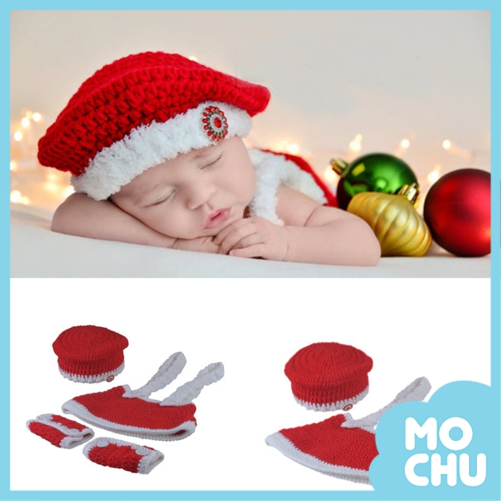 網紅寶寶拍照款-聖誕老人(三件套)