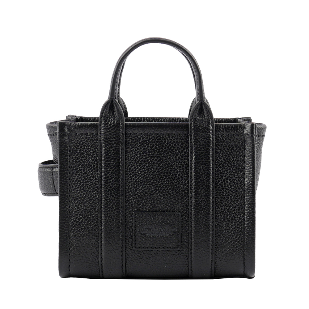 【MARC JACOBS】THE LEATHER TOTE 粒面皮革迷你托特包(黑色) H053L01RE22 001