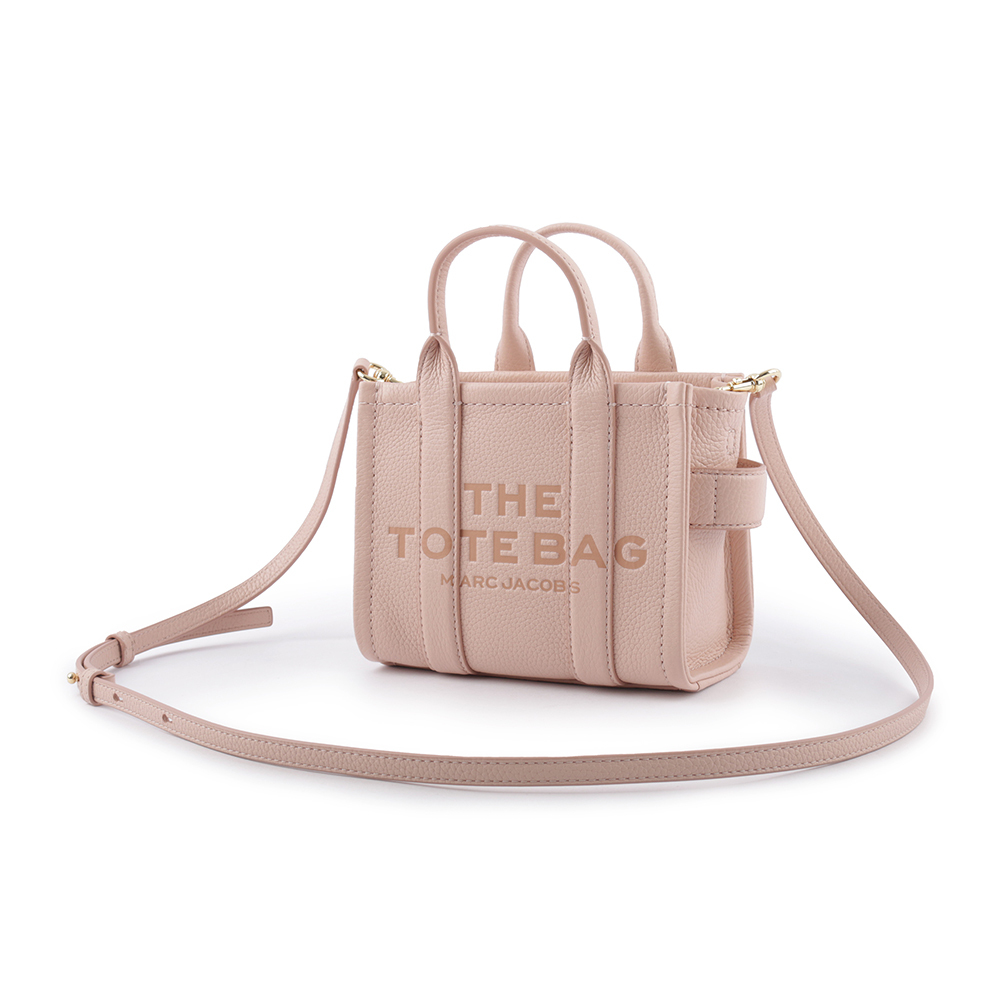 【MARC JACOBS】THE LEATHER TOTE 粒面皮革迷你托特包(玫瑰粉) H053L01RE22 624