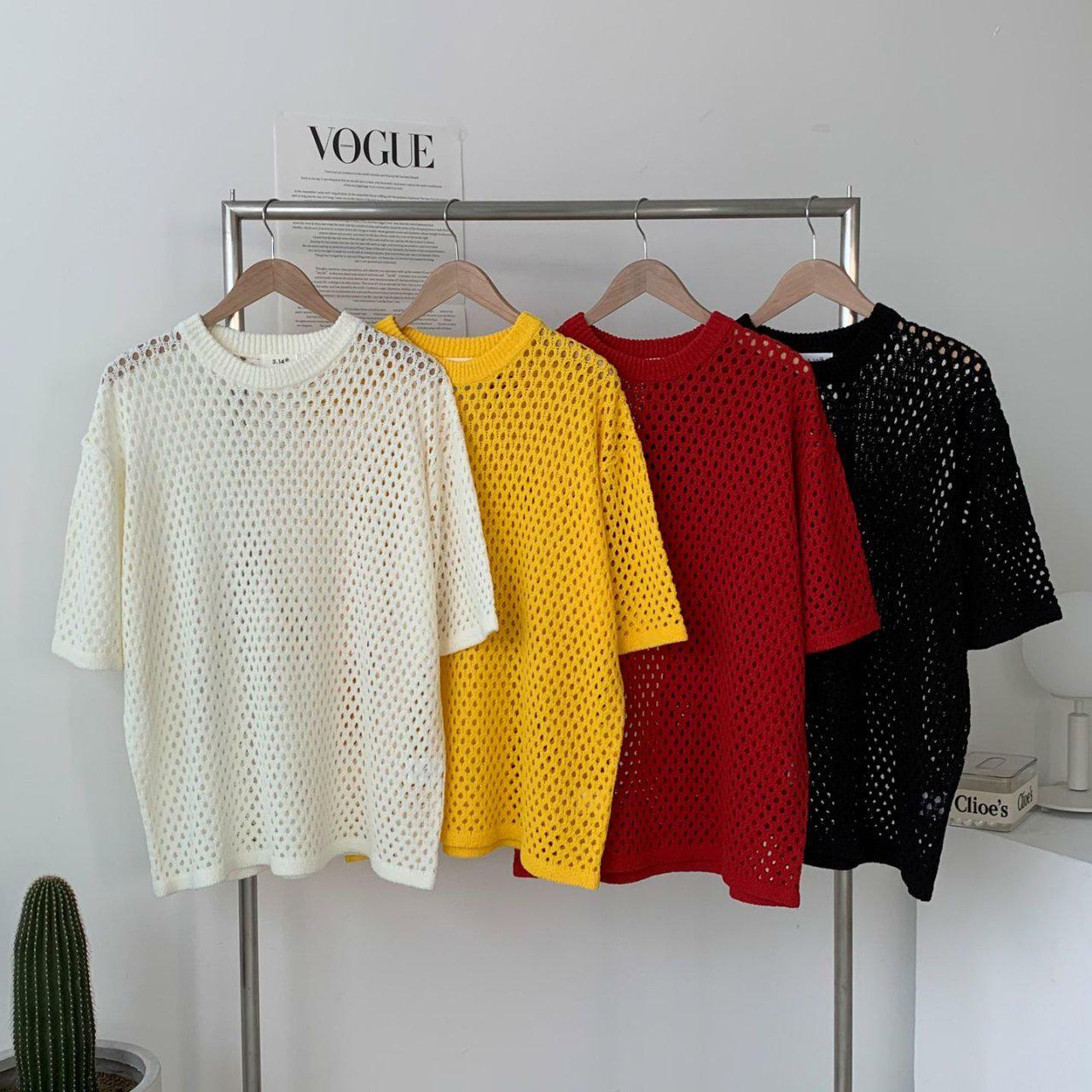 淨色網紋短袖Tee 3.14-004T