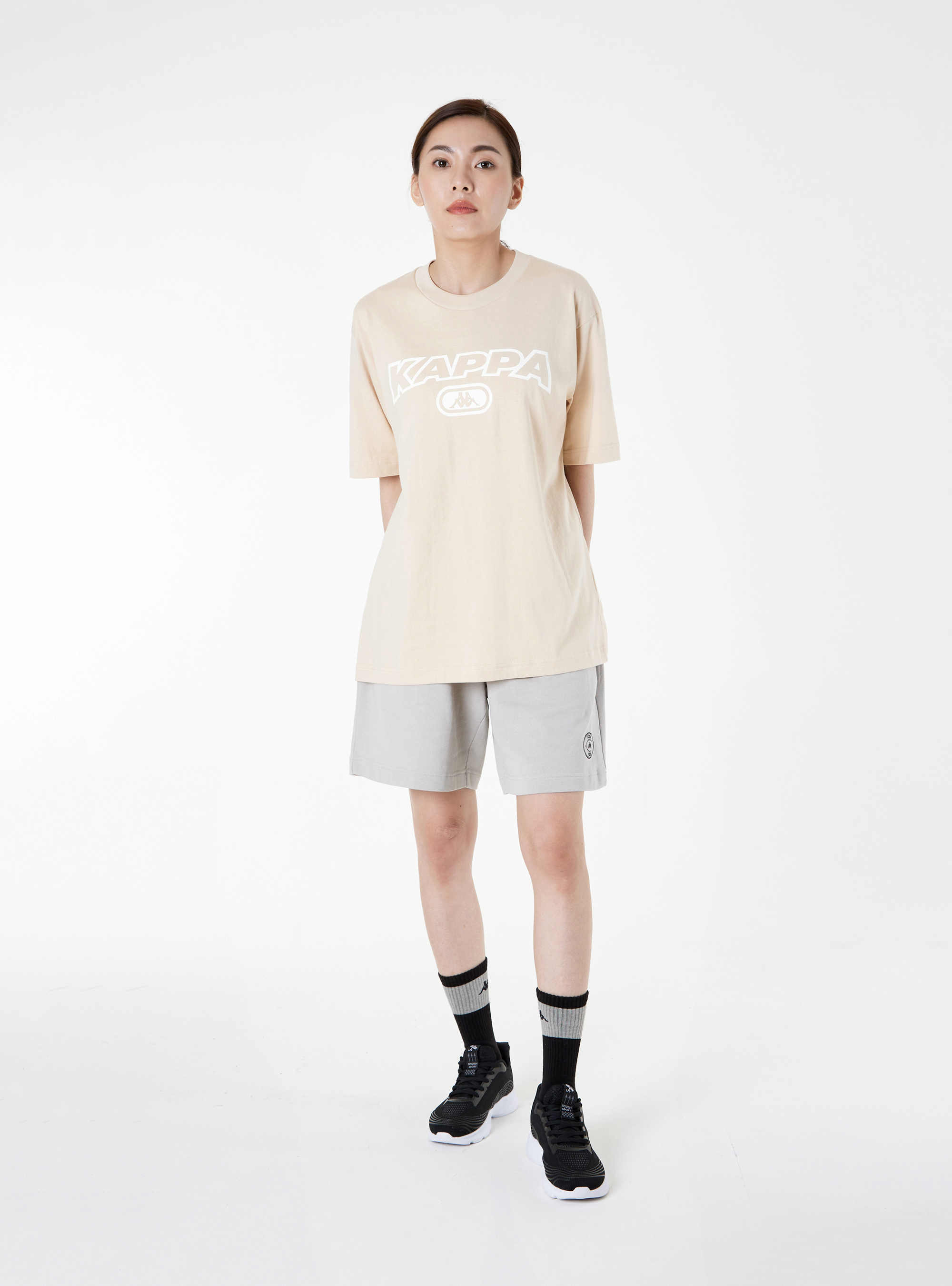 男女適穿 純棉圖章Logo短褲