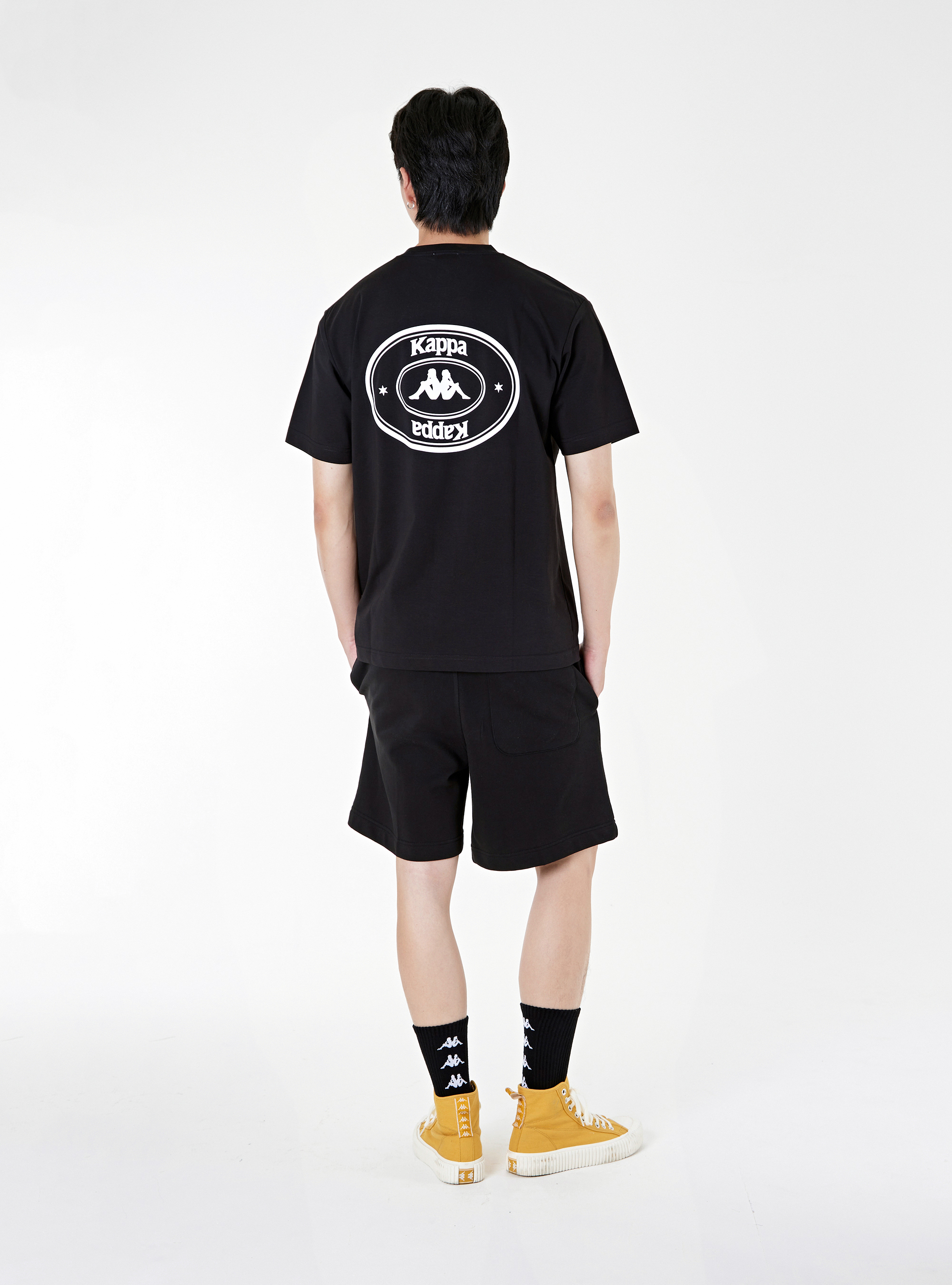 男女適穿 純棉圖章Logo短褲