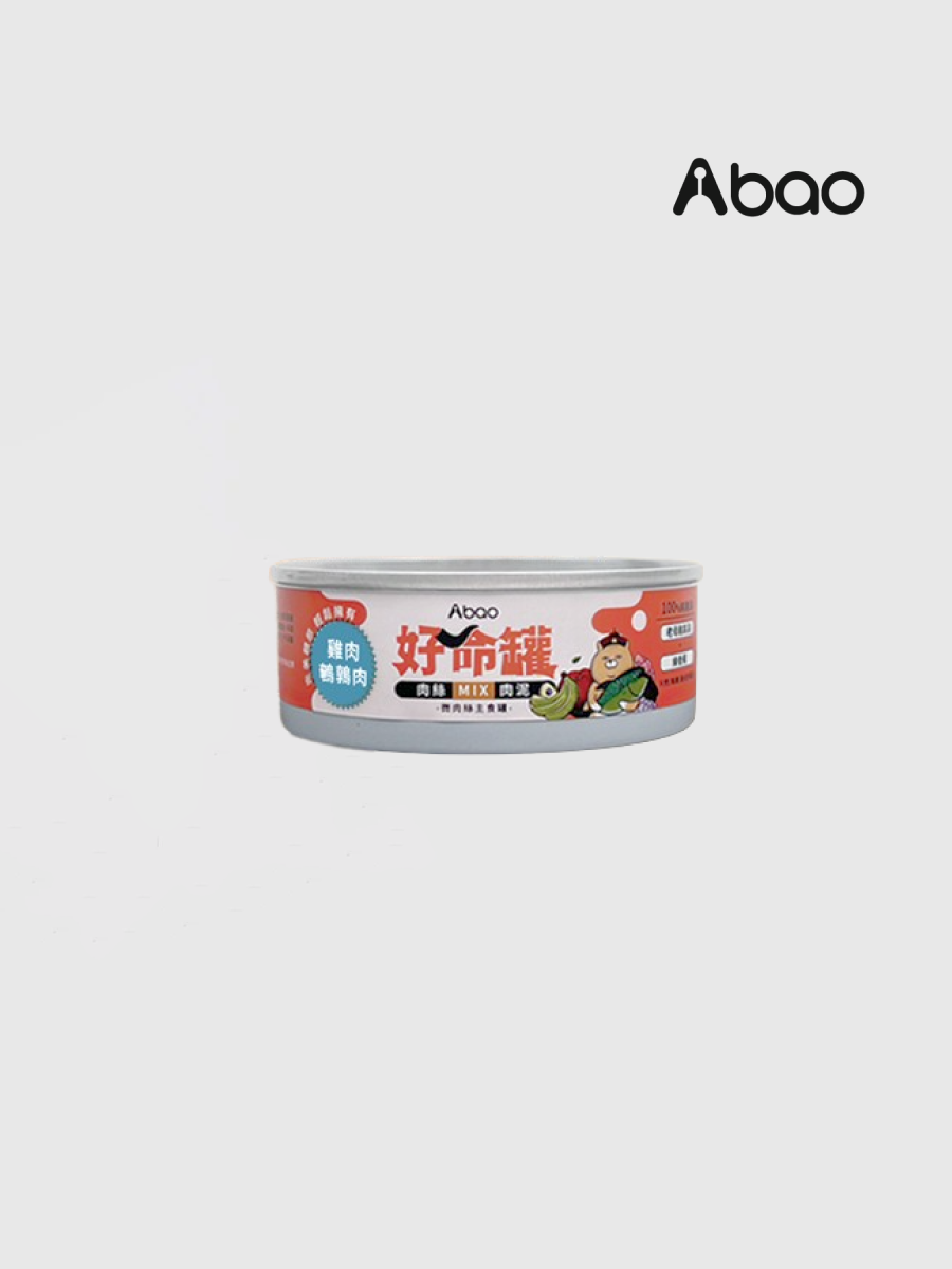 【Abao阿寶】好命罐 微肉絲貓咪主食罐｜雞肉 x 鵪鶉肉