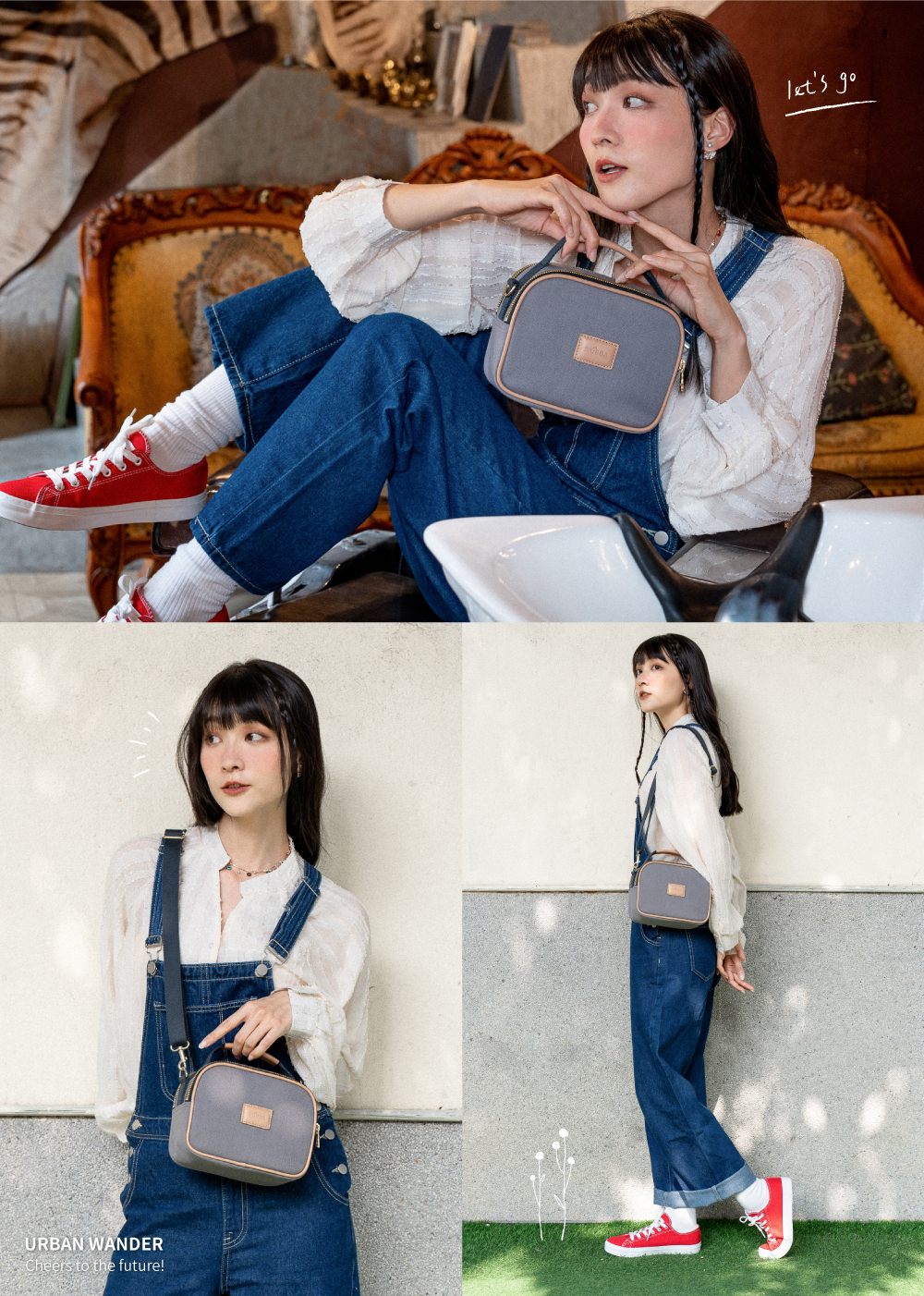 satana Urban Wander 漫享手提斜背包 雲灰色 SFL0030-115 04