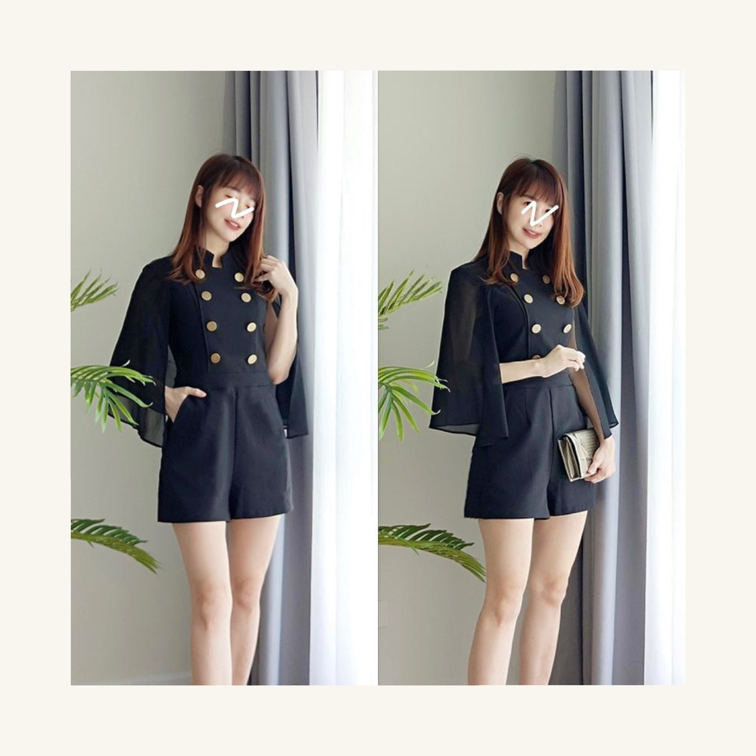 DS668464 - Premium Quality Shawl Collar Jumpsuit