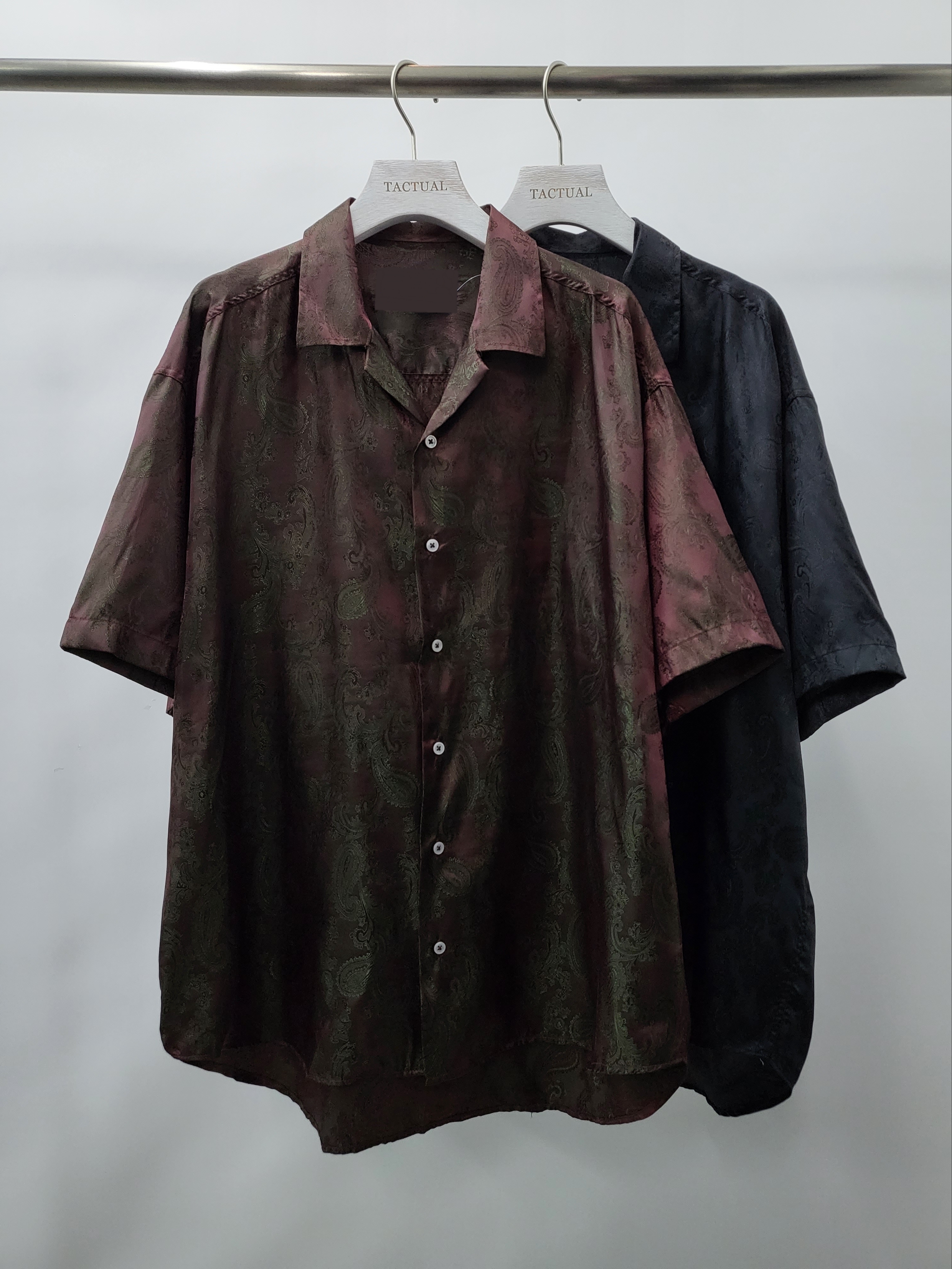 暗腰果花短袖恤衫 S2069