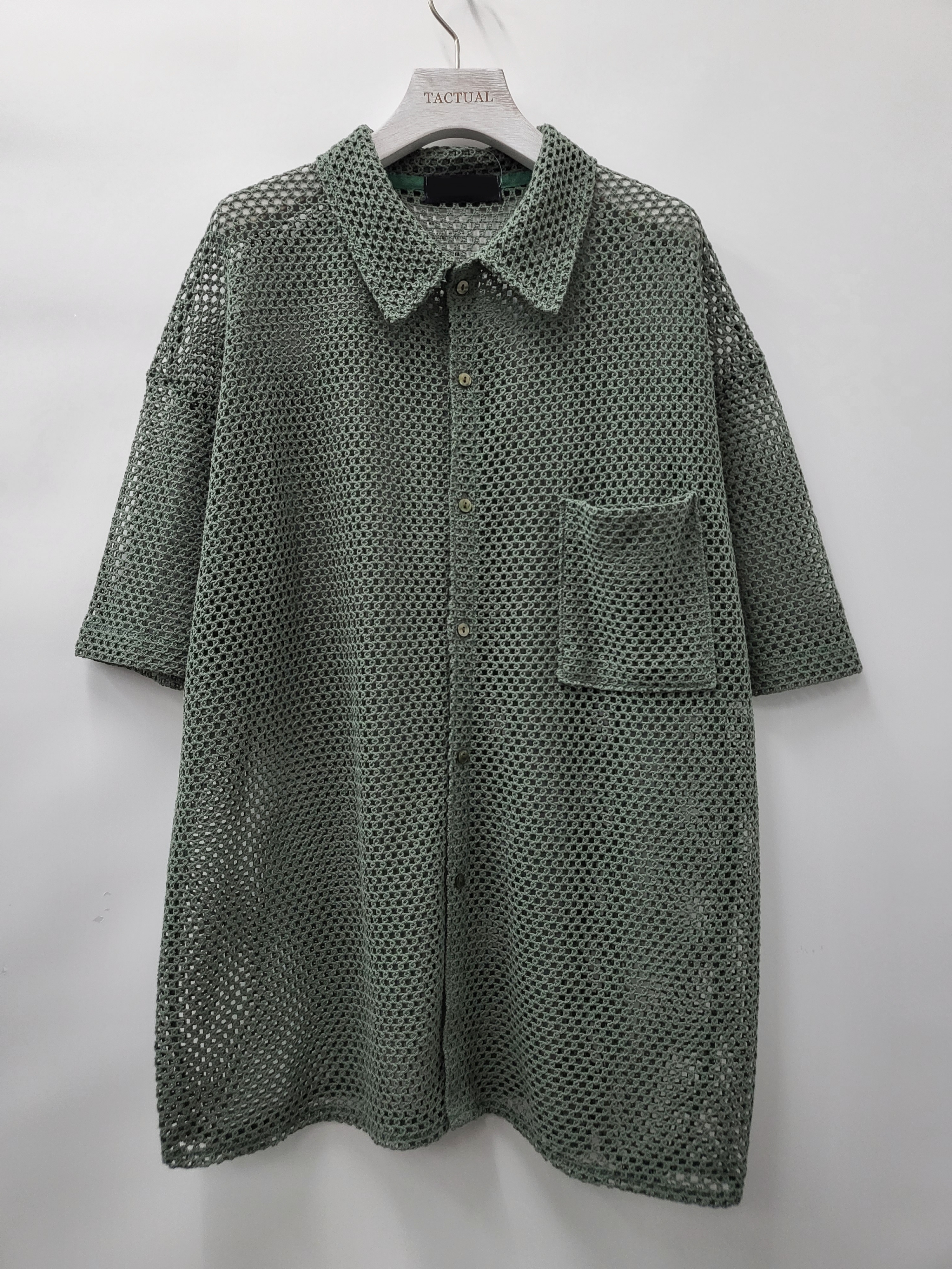 淨色網紋短袖恤衫 S2072