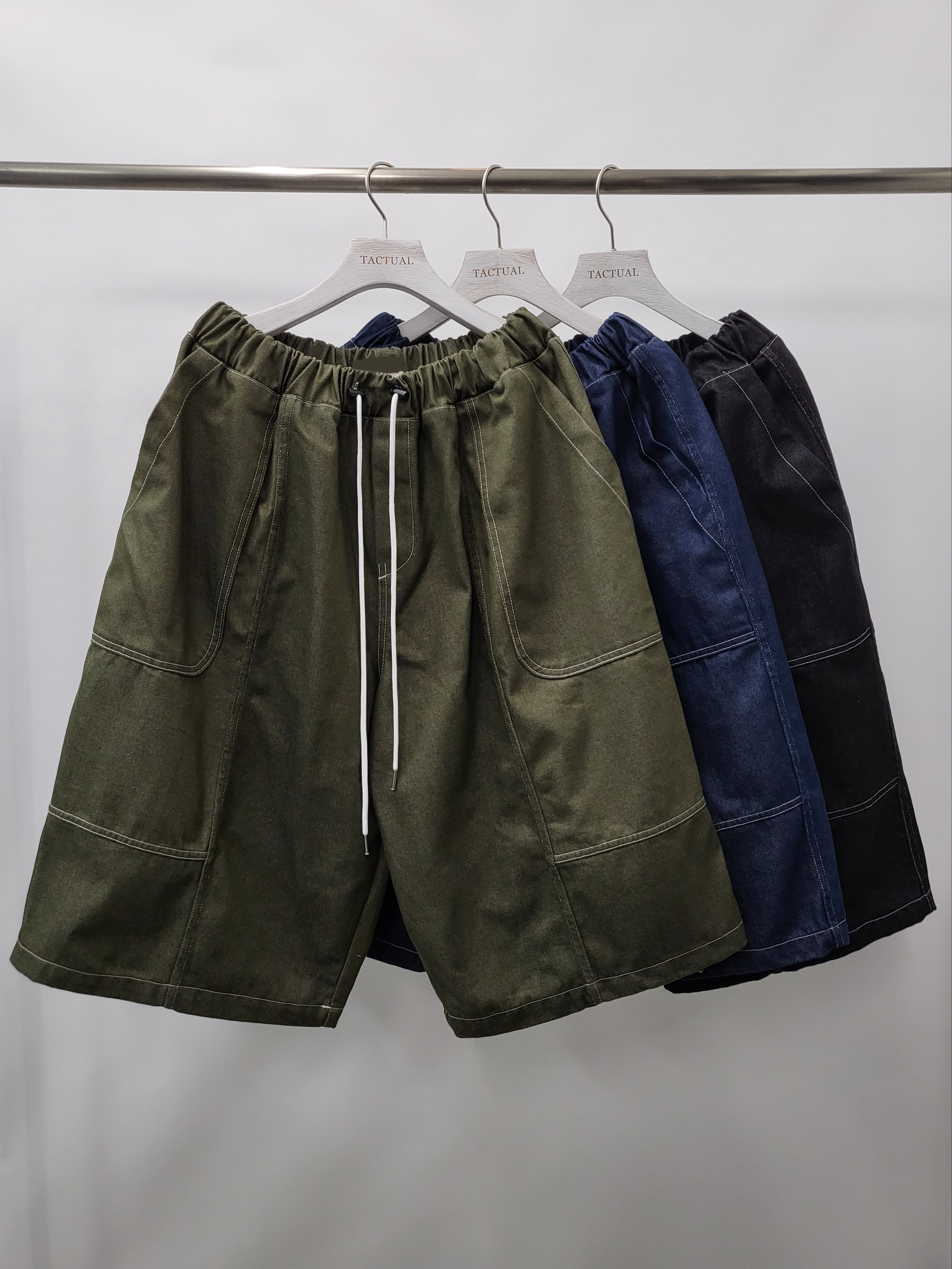 淨色白線短褲 P2448