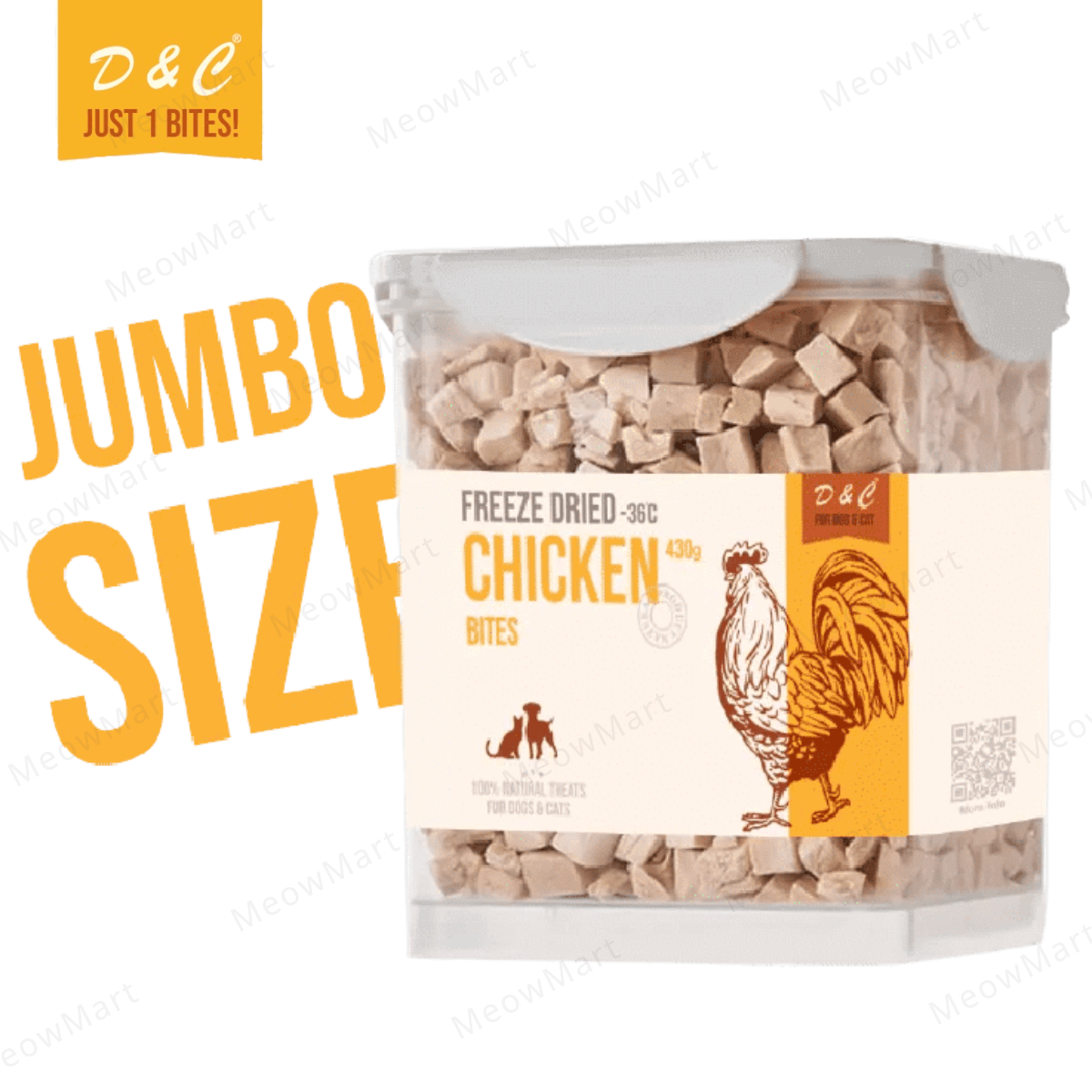 D&C 天然凍乾雞肉粒粒 (珍寶滋味桶) 430g