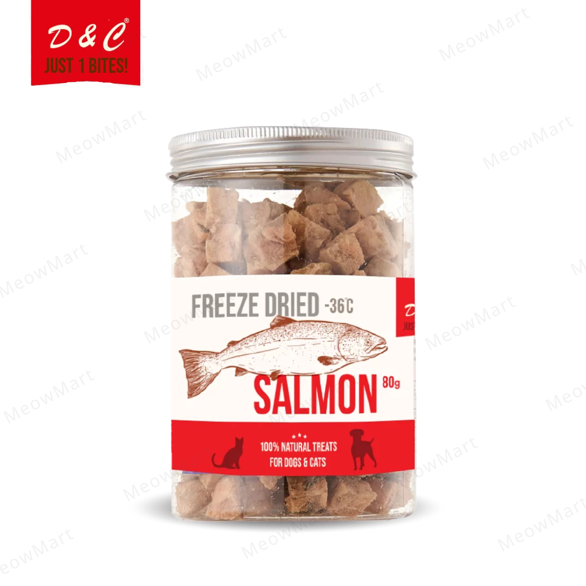D&C 天然凍乾三文魚粒粒 80g