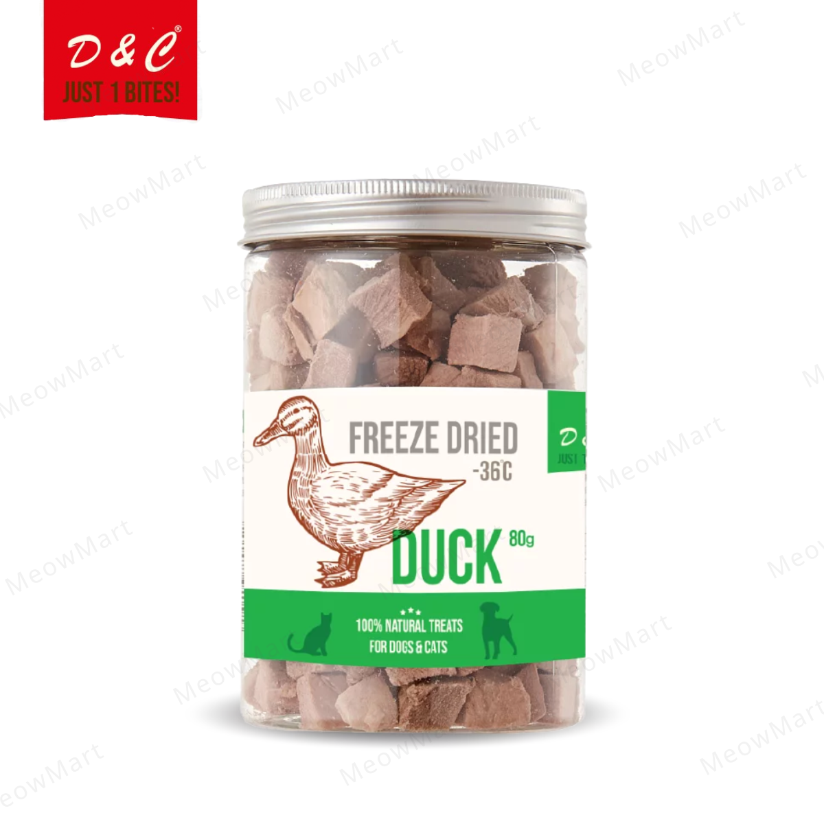 D&C 天然凍乾鴨肉粒粒 80g