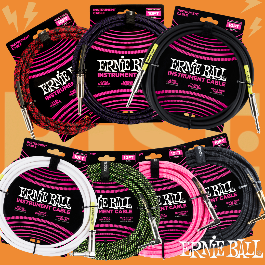 Ernie Ball 銅頻蔽 電吉他 貝斯 木吉他 樂器導線 3m 直直 直L