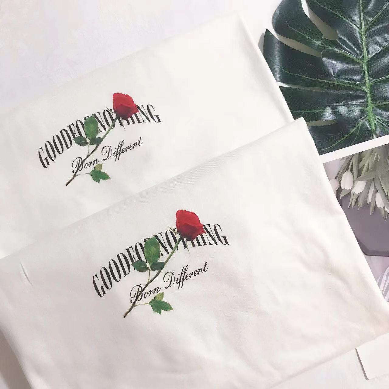 GOOD FOR NOTHING ROSE BACK PRINT TEE