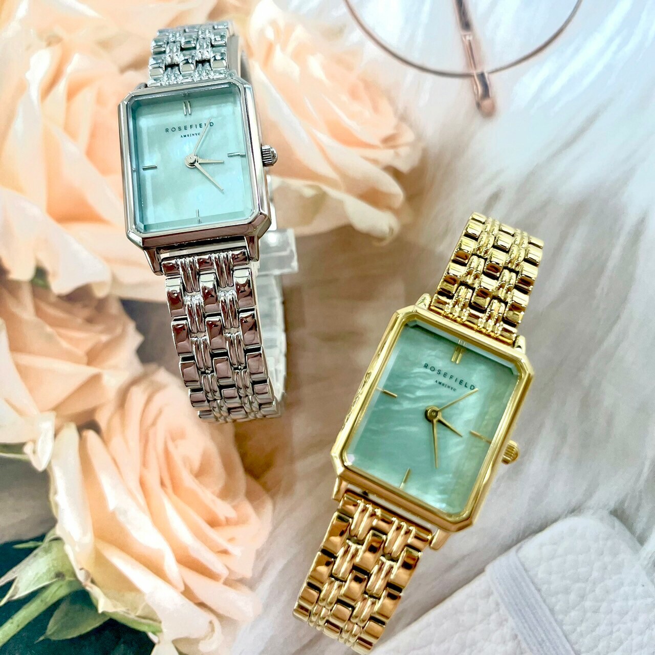 【ROSEFIELD】復古珍珠母貝時尚女錶OGGSS-O72(銀) / OGGSG-O71(金) 20mm 現代鐘錶