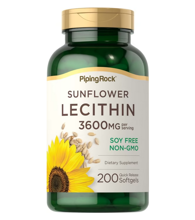 【Piping Rock】向日葵卵磷脂 非基改 Sunflower Lecithin 3600mg 200顆