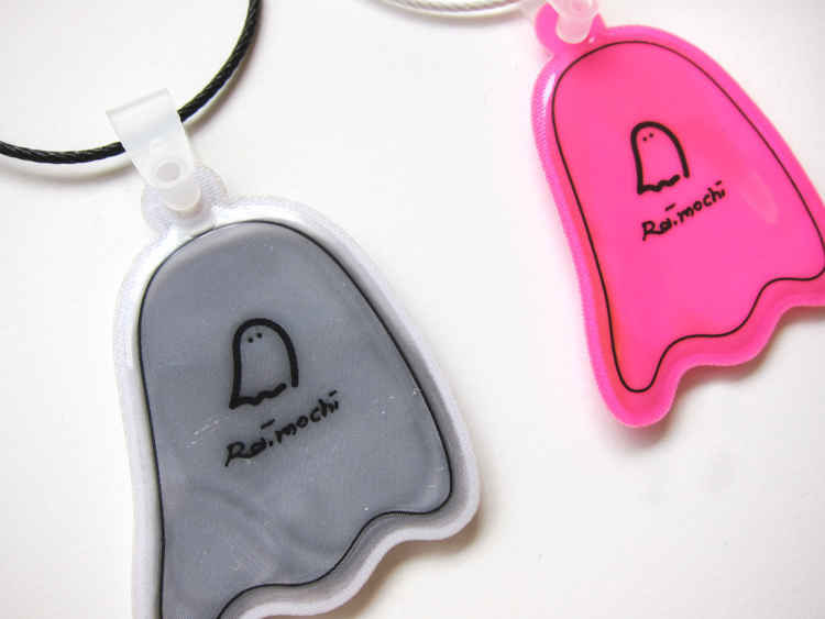 Raimochi｜鑰匙圈｜鬼鬼反光片｜白