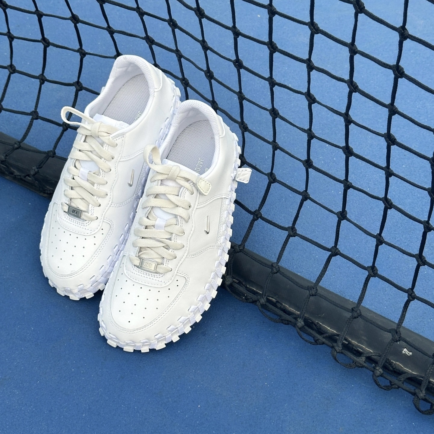 JACQUEMUS X NIKE J FORCE 1 聯名 法國品牌 精品 白 芭蕾風 編織 女鞋 DR0424-100 / 預購