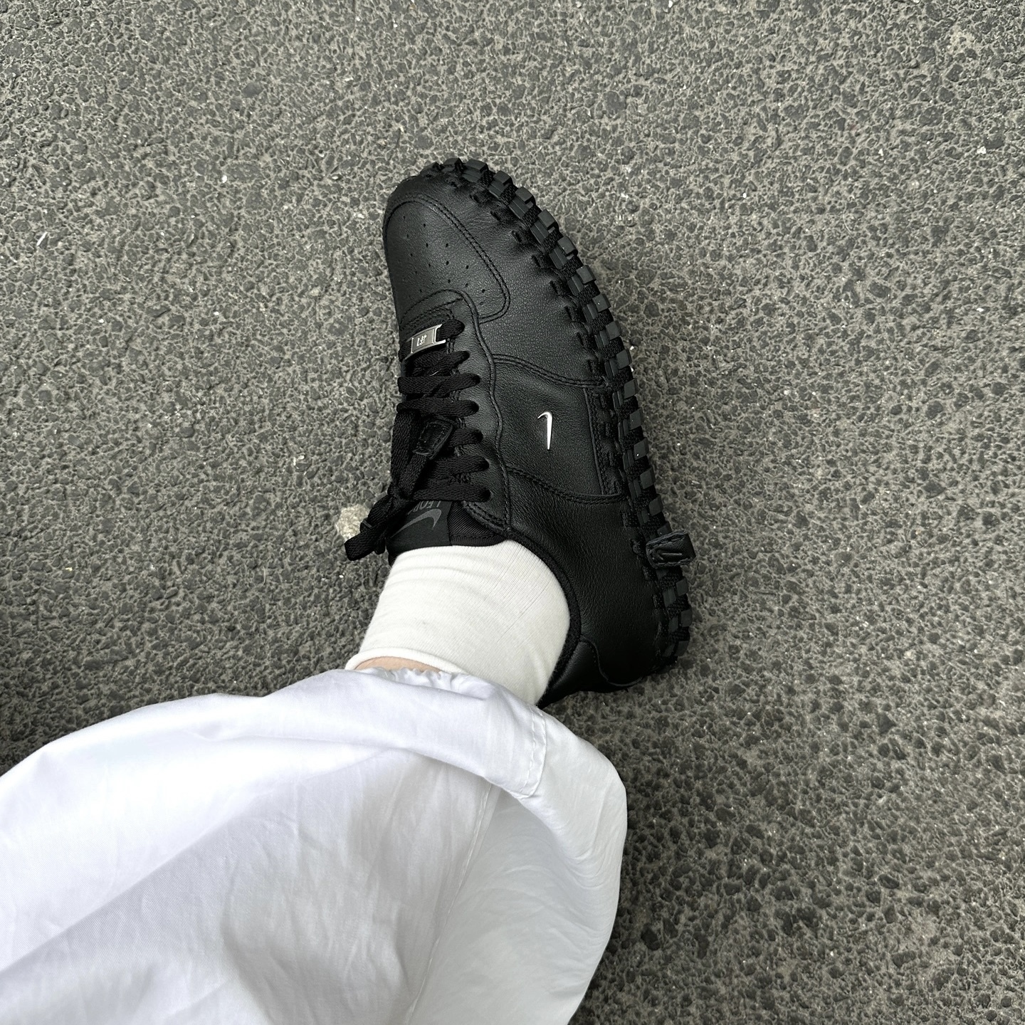 JACQUEMUS X NIKE J FORCE 1 聯名 法國品牌 精品  芭蕾風 黑 編織 女鞋 DR0424-001 / 預購