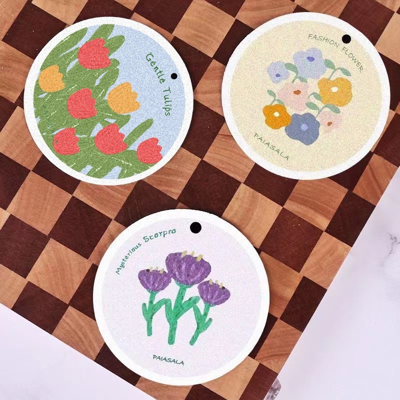 《2443》圓形小花壓縮吸水海綿