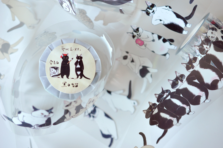 補補貓‧大衛煮愛｜PET紙膠帶｜黑白貓