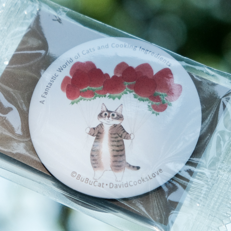 補補貓‧大衛煮愛｜絕版｜胸章｜草莓氣球
