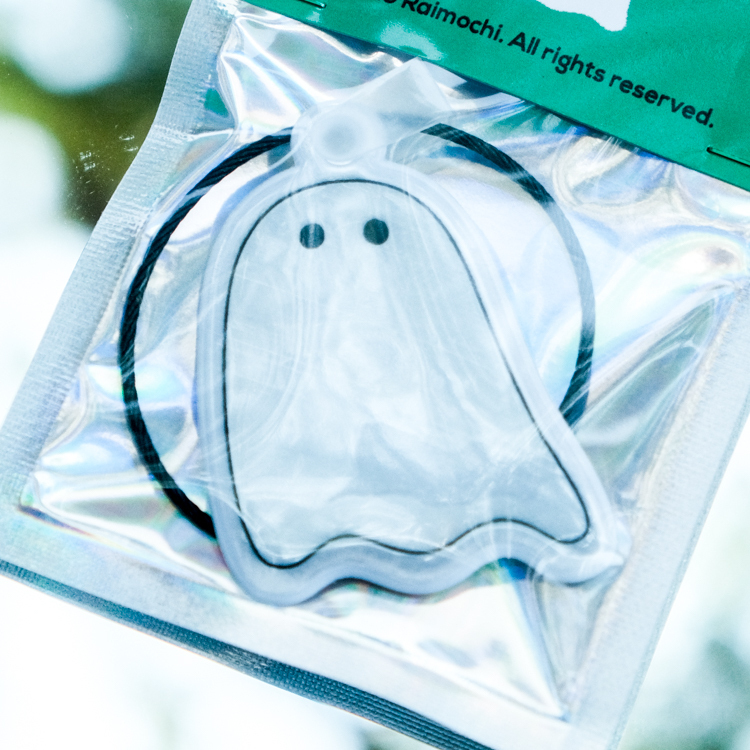 Raimochi｜鑰匙圈｜鬼鬼反光片｜白