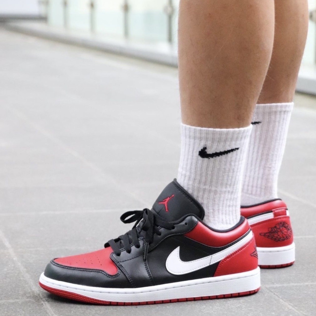 NICEDAY 現貨Air Jordan 1 Low Alternate Bred Toe 黑紅黑頭喬丹