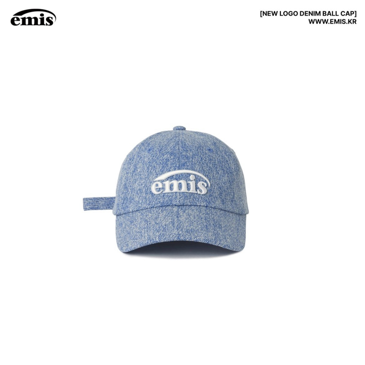 韓國EMIS NEW LOGO DENIM BALL CAP