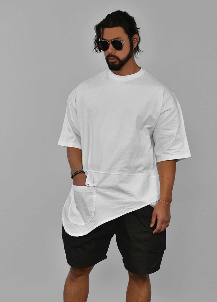 GOF斜邊口袋短袖T恤