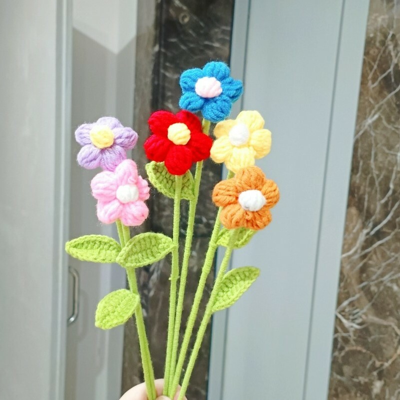 《2450》單隻編織小五瓣花(短)花束三隻$159