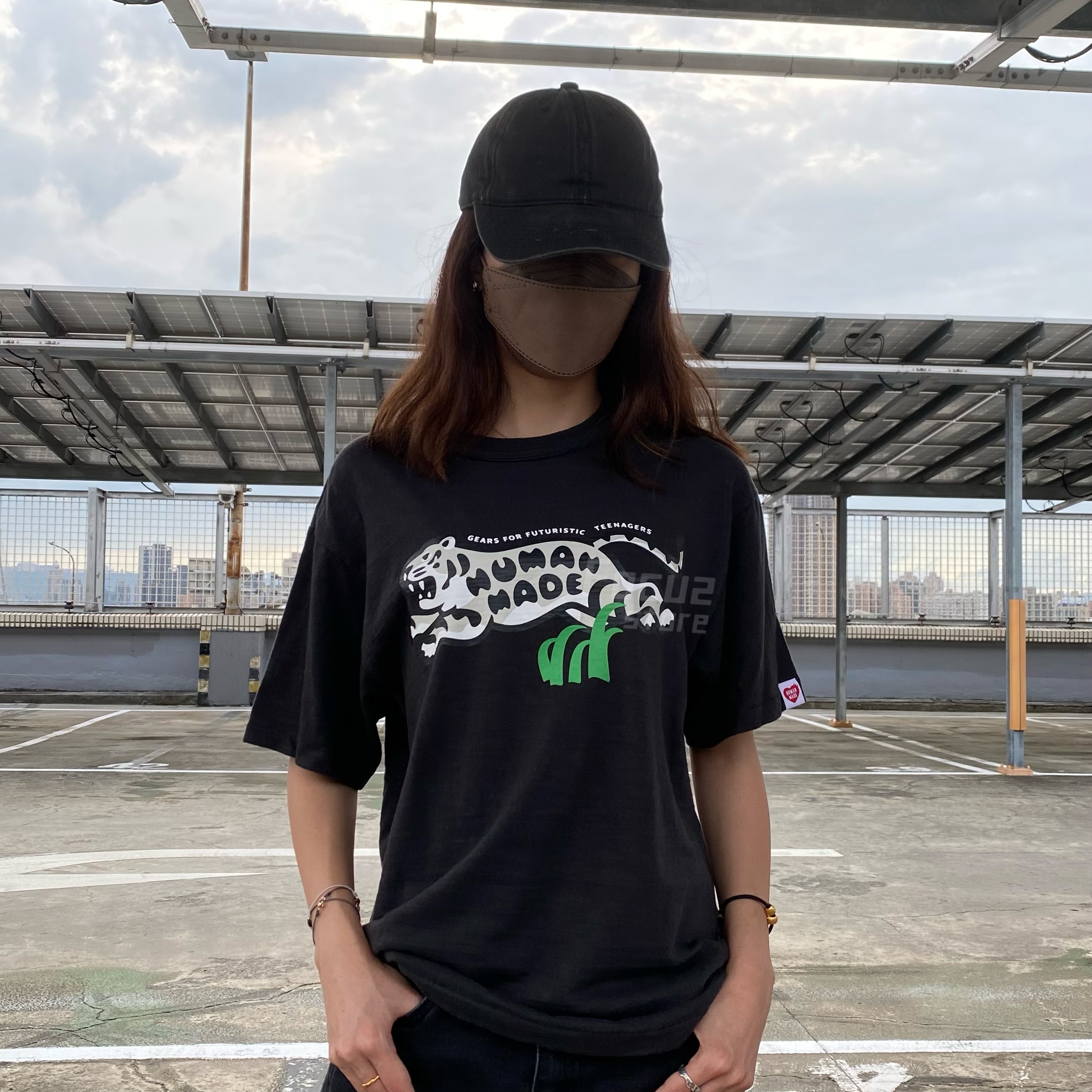 Human Made Tiger Graphic #01 T-Shirt Black (HM24TE001)