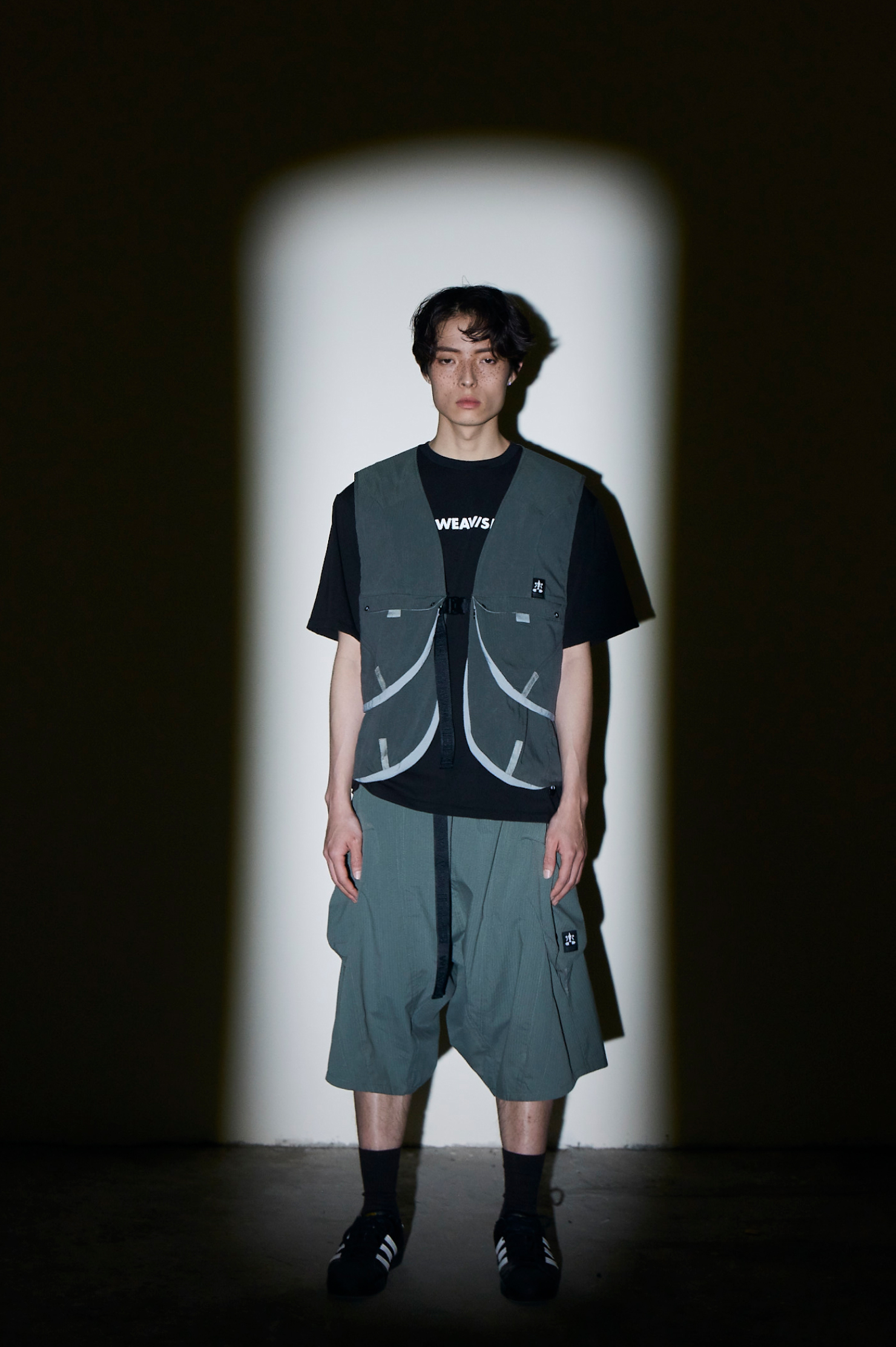 蟲殼工裝背心- 灰綠