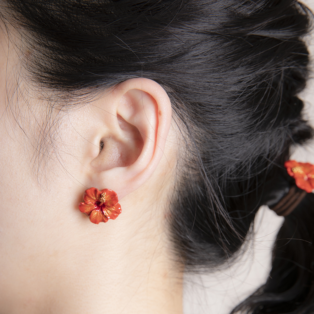Palnart Poc 大紅花耳環/髮圈