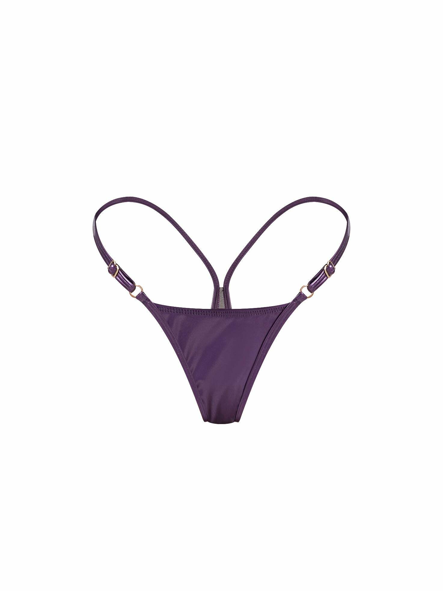 Cherry Vinyl Mini Thong METALLIC VIOLET