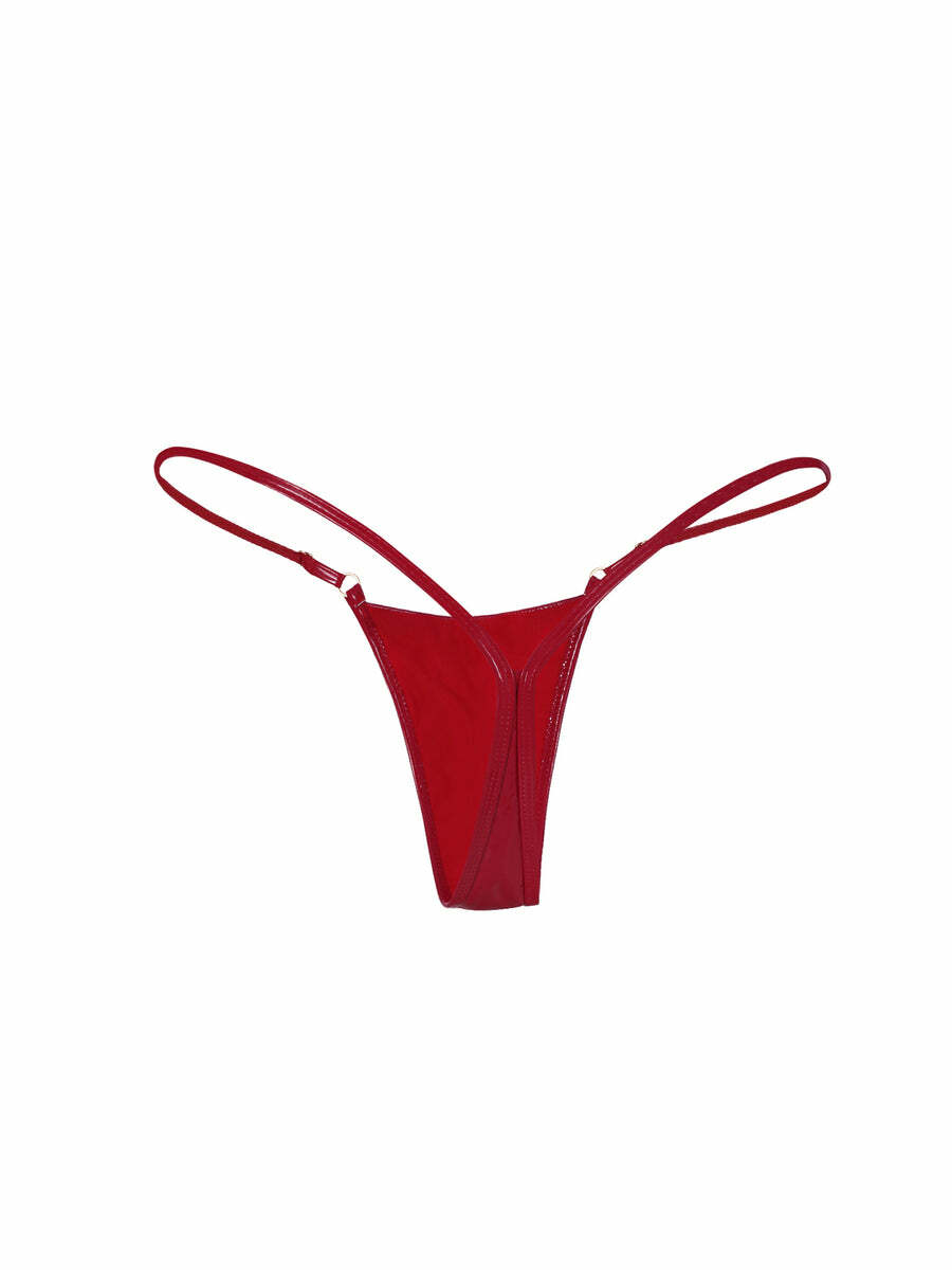 Cherry Vinyl Mini Thong RED