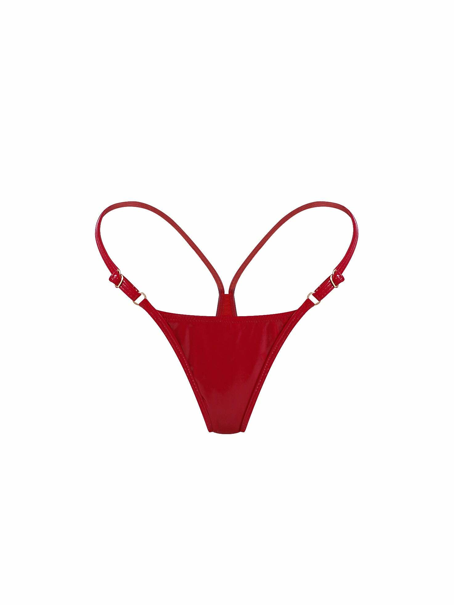 Cherry Vinyl Mini Thong RED