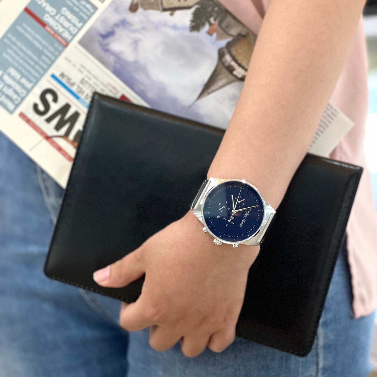 【CALVIN KLEIN】CK紳士寶藍不鏽鋼帶男錶CK25200293 44mm 現代鐘錶