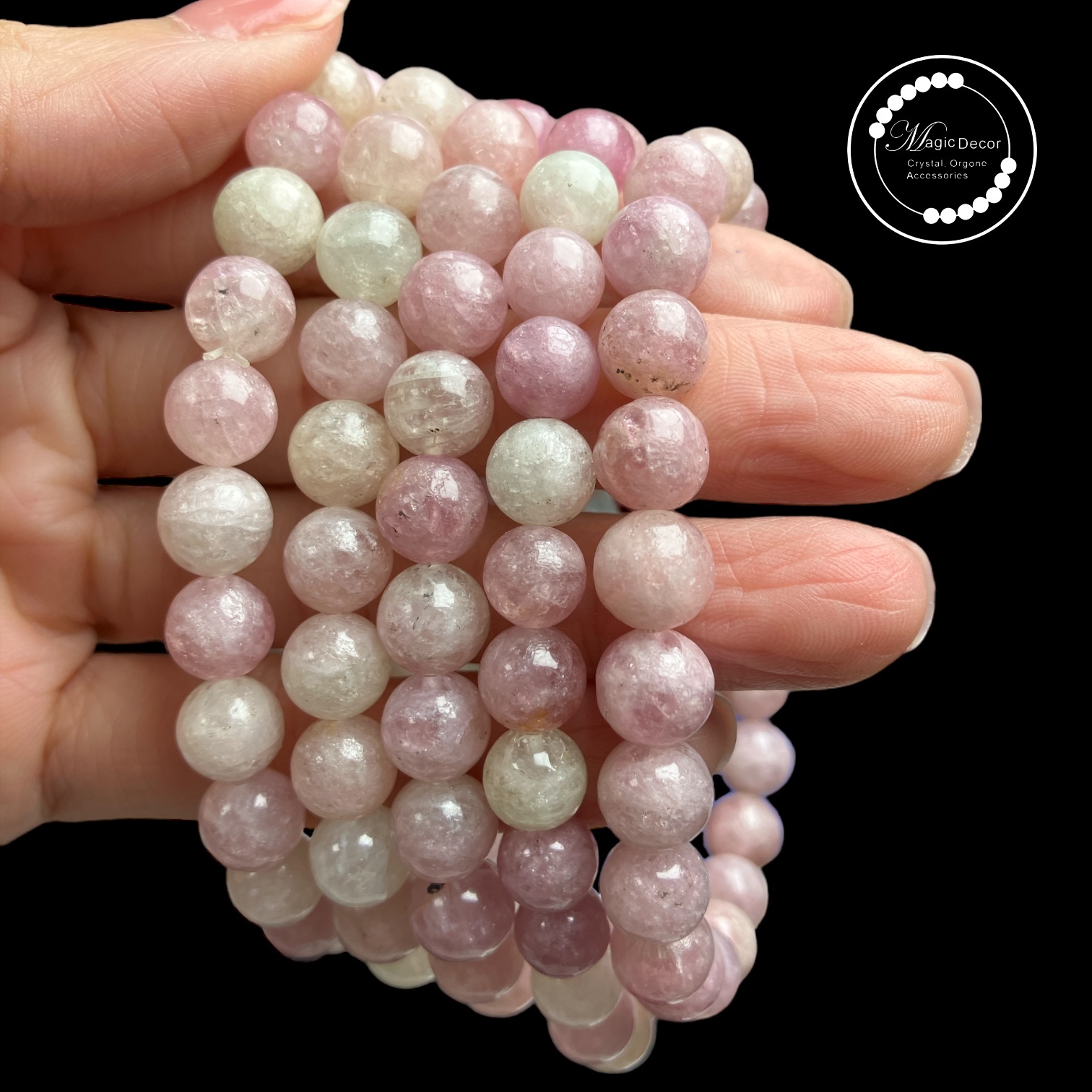 250925 - A9 7mm+仙女粉碧璽手串