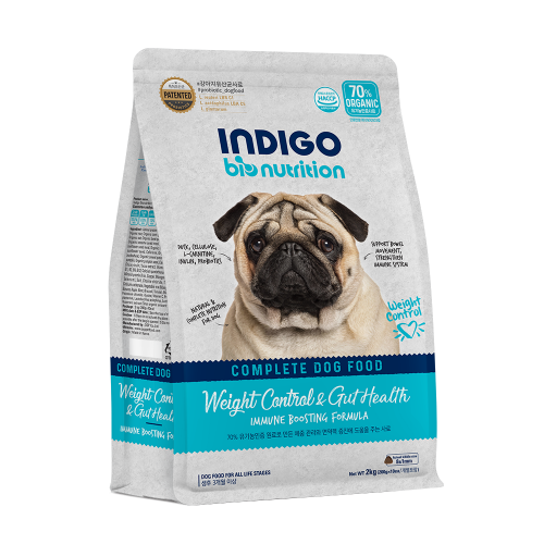 INDIGO 益生菌腸道保護配方 天然有機體重控制 狗糧 2KG