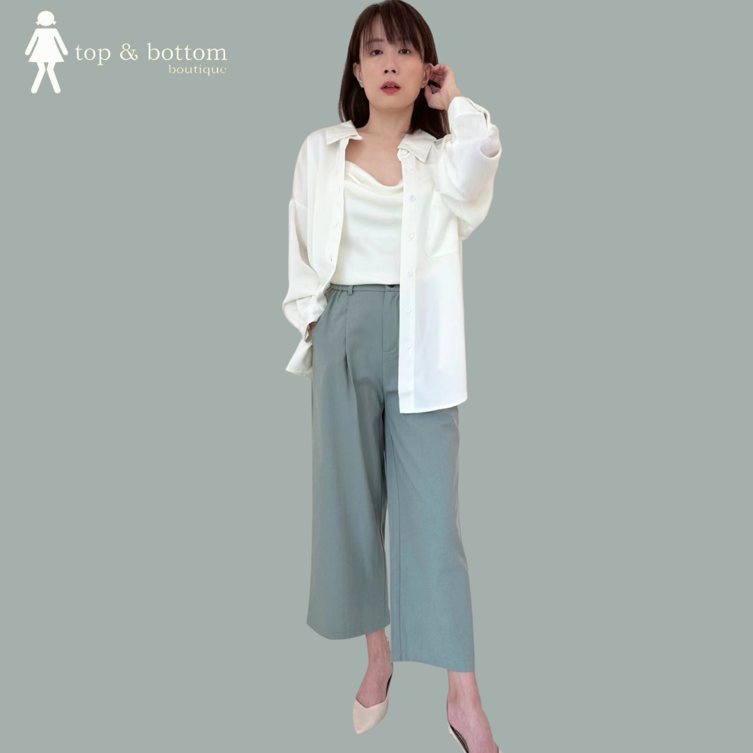 COTTON WIDE LEG PANT