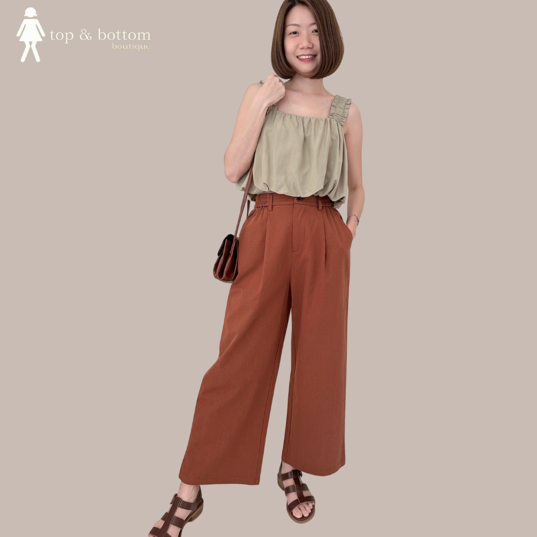 COTTON WIDE LEG PANT